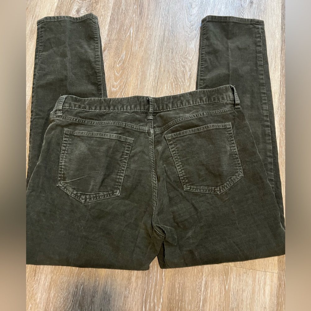 J. Crew Green Corduroy Trousers
